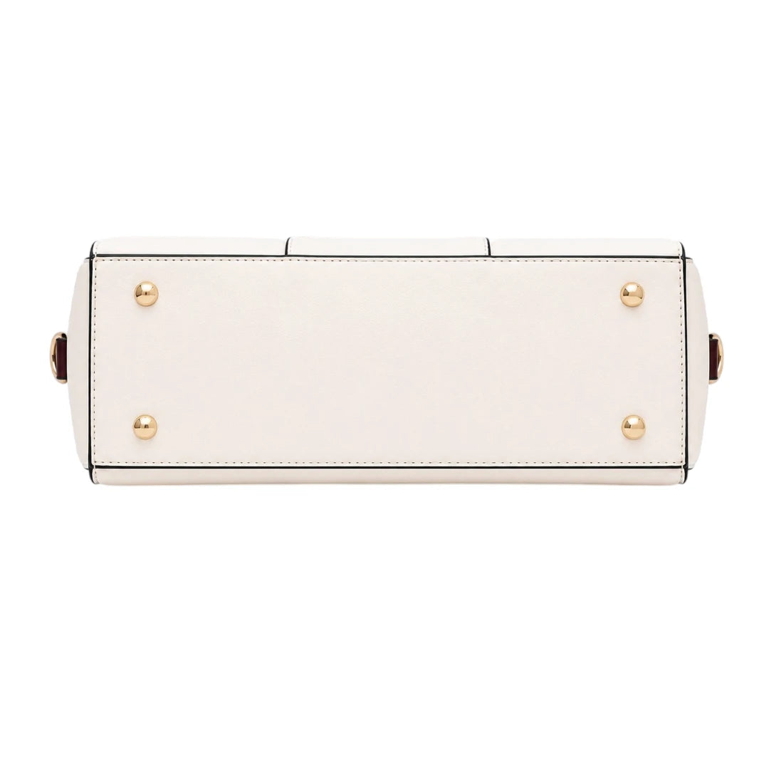 Tottic White Leather Shoulder Bag For Everyday Essentials