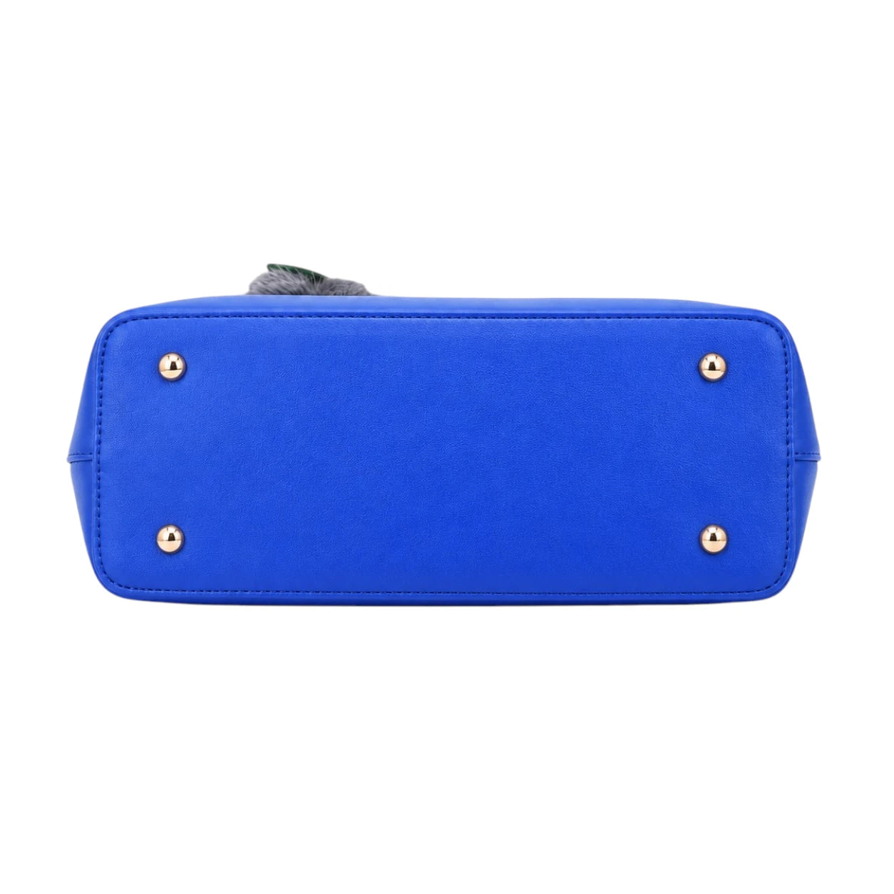 Tottic Blue Leather Organizer Handbag For Women