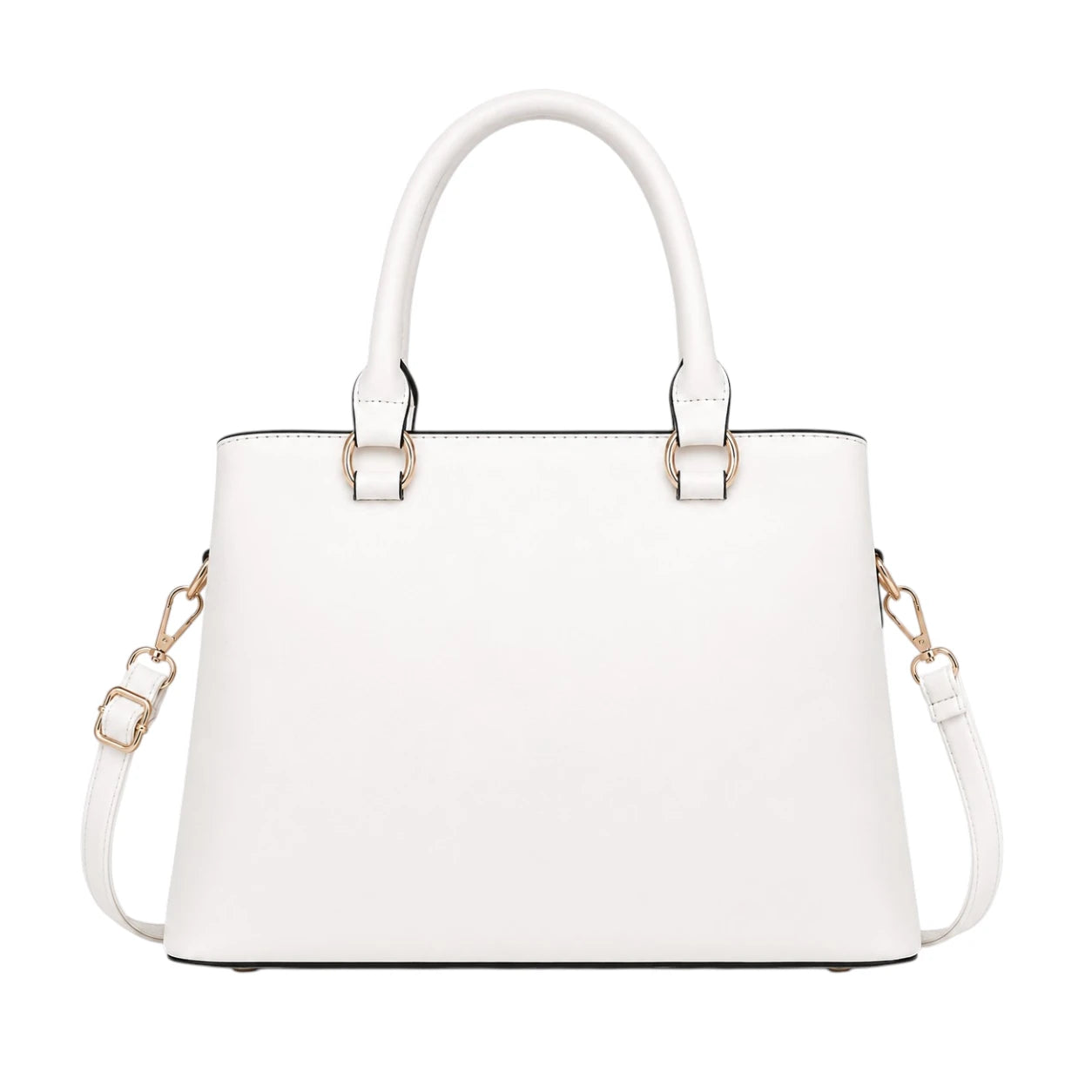 Tottic White Leather Shoulder Bag For Everyday Essentials