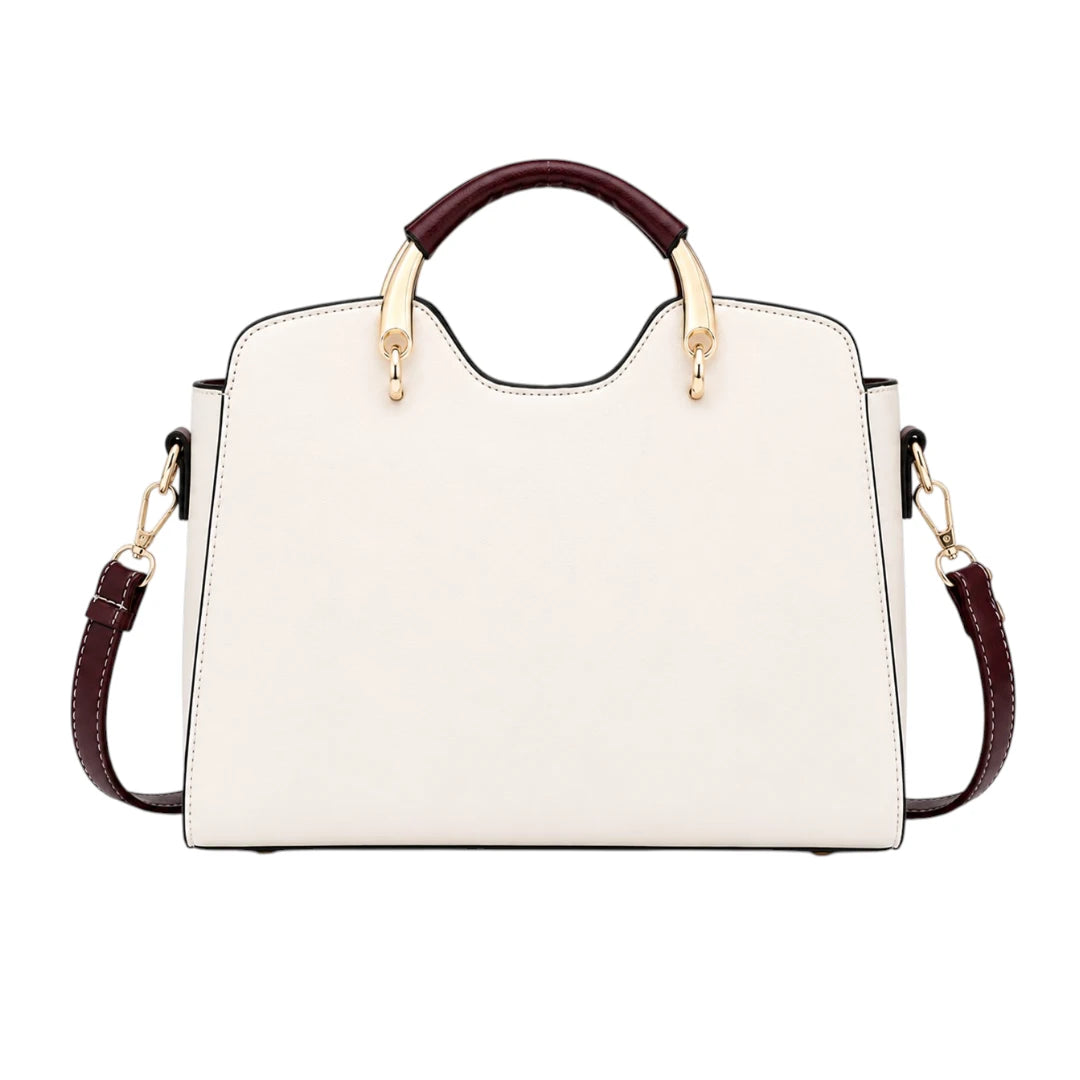 Tottic White Leather Shoulder Bag For Everyday Essentials