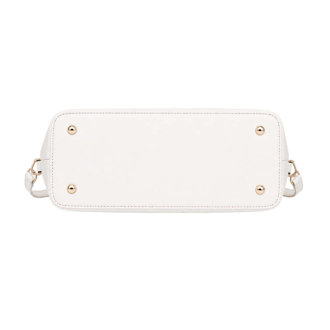 Tottic White Leather Shoulder Bag For Everyday Essentials